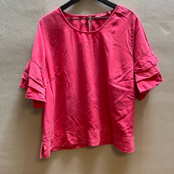 Soft Surroundings ruffled sleeve blouse size 1X - Picture 9 of 10